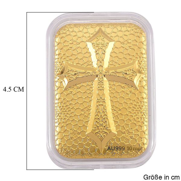 EXKLUSIVES GESCHENK 999er Goldbarren mit Keruz-Motiv, 10mg image number 4