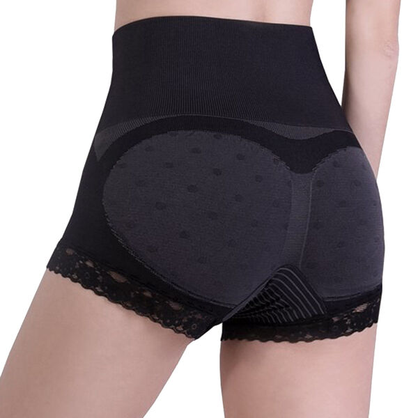 SANKOM Damen Haltungskorrektur Unterhose mit Spitze Shapewear, Gr&ouml;&szlig;e XXL, Schwarz  image number 3