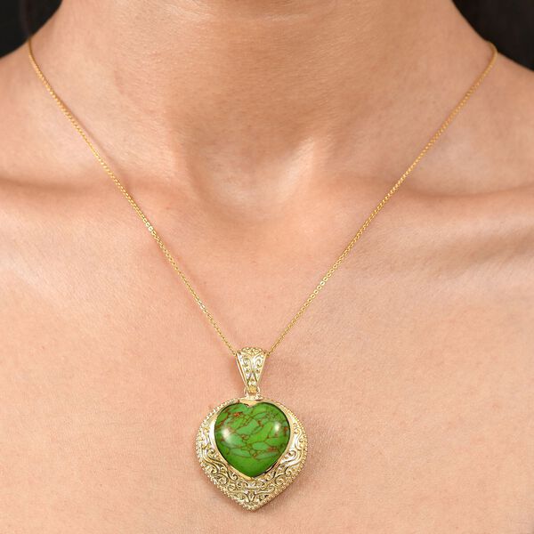 EverTrue gr&uuml;ner T&uuml;rkis Anh&auml;nger - 16,82 ct. image number 3