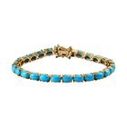 Amerikanisches natürliches Sleeping Beauty Türkis Armband, ca. 19 cm 925 Silber vergoldet ca. 17.55 ct