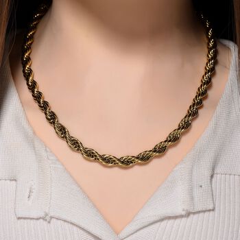 316L Edelstahl IP-Gelbbeschichtung Halskette ca. 45 cm ca. 67,30g