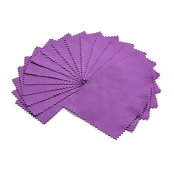 20 St&uuml;ck Anti-Anlauf-Silberpoliert&uuml;cher, 6,8x10,8 cm, Lila