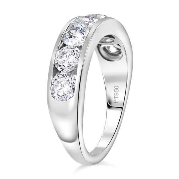 LUXURIANT SGL zertifizierter VS-EF Labor Diamant Ring in 950 Platin - 2 ct. image number 4