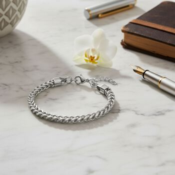 3D Spiga 20+5cm Armband in Silberton