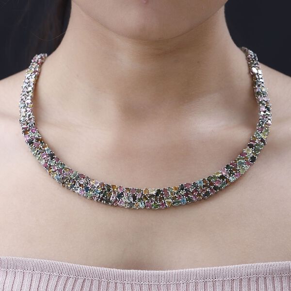 Mehrfarbige Turmalin-Halskette 50 cm- 45,85 ct. image number 3