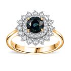 AAA Lavendel-Saphir, Weißer Diamant Ring 585 Gold (Größe 17.00) ca. 1,63 ct