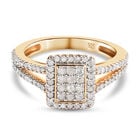 Diamant Ring 925 Silber vergoldet  ca. 0,50 ct image number 0