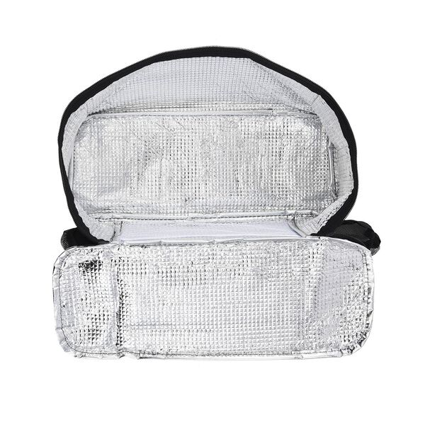 Zweist&ouml;ckige Netz-Einkaufstasche mit K&uuml;hlfach, schwarz image number 6