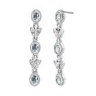 Himmelblauer Topas Ohrringe Edelstahl ca. 3.06 ct