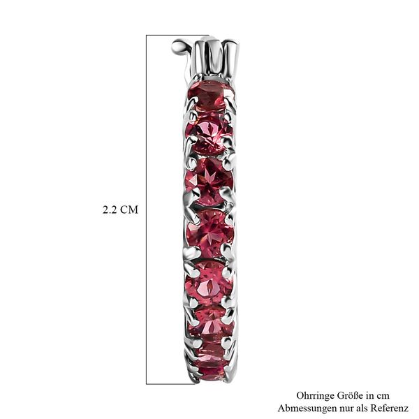 Infinity rosa Turmalin Inside-Out-Creolen - 3,15 ct. image number 5