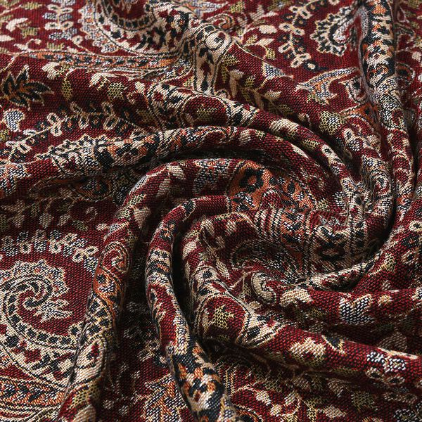 Jamawar-Schal, 3-Schiffchen-Webung, 70x200 cm, Paisley image number 8
