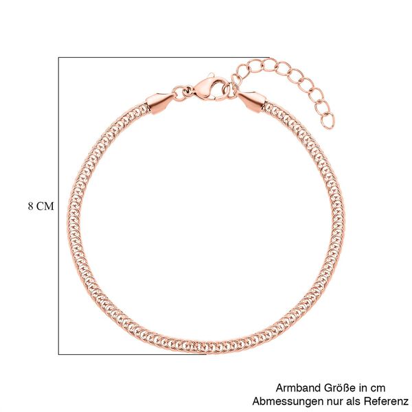 Fuchsschwanz Armband, ca. 19 cm, Edelstahl, ca. 4,30g, ros&eacute;farben image number 5