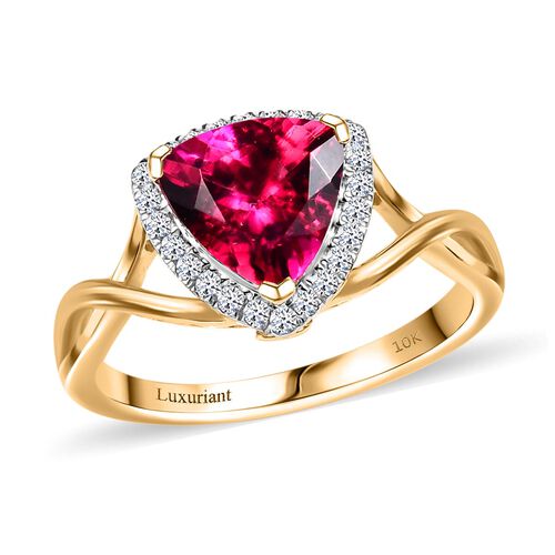 LUXURIANT DIAMOND- zertifiziert und geprüft AAA Labor Bixbit und Labor Diamant Ring in 417 Gold - 3,5 ct. image number 0