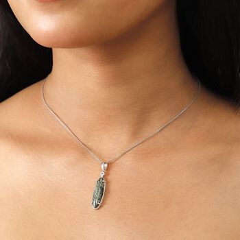 Sibirischer Seraphinite und Zirkon Anh&auml;nger - 4,68 ct.
