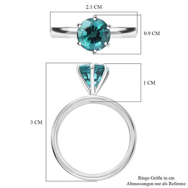 RHAPSODY AAAA Pirineu Lagunen Turmalin Ring in 950 Platin - 2,11 ct. image number 7