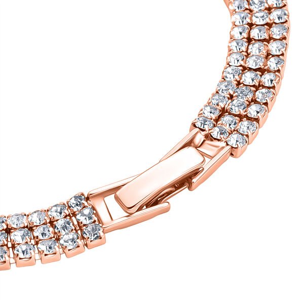 Wei&szlig;er Zirkonia Armband ca. 19 cm Nickelfreies Messing Standard 4.00 ct image number 4