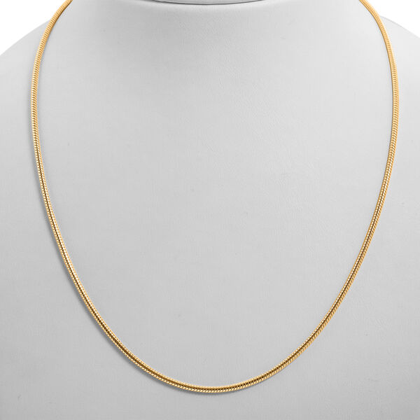 Schlangenkette 45 cm in 925 Silber vergoldet image number 1