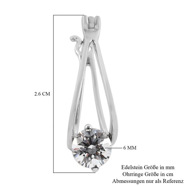 LUSTRO STELLA Hergestellt mit Feinster ZIRKONIA Ohrhänger 925 Silber platiniert ca. 2,87 ct  image number 5