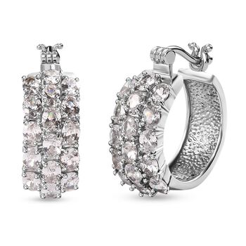 Wei&szlig;er Zirkonia Ohrringe  Edelstahl