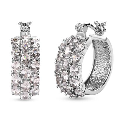 Wei&szlig;er Zirkonia Ohrringe  Edelstahl