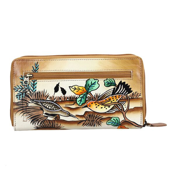 SUKRITI &ndash; handbemalte Echtleder Brieftasche, braun image number 4