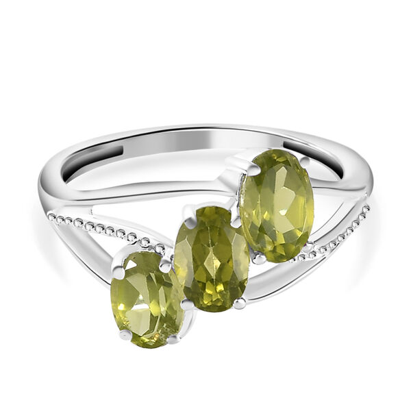 Peridot Ring, 925 Silber (Gr&ouml;&szlig;e 16.00) ca. 1,64 ct