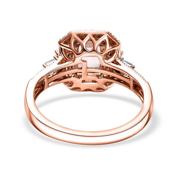 LUXORO zertifiziert und geprüft AAA Rosa Morganit, Paraiba Turmalin und Diamant Ring in 585 Roségold - 1,87 ct. image number 4