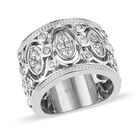 88 Facetten Moissanit-Ring, 925 Silber platiniert  ca. 0,90 ct image number 3