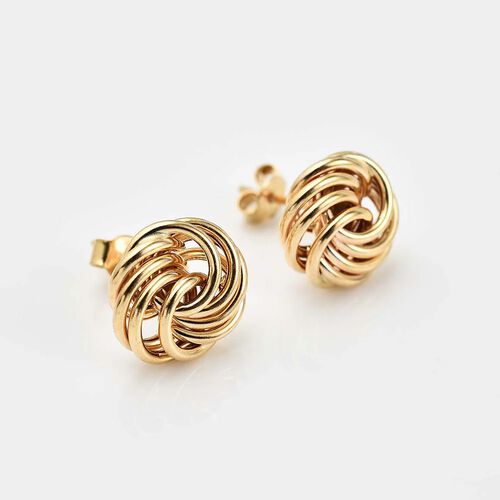 Knoten-Ohrstecker, 375 Gelbgold image number 0
