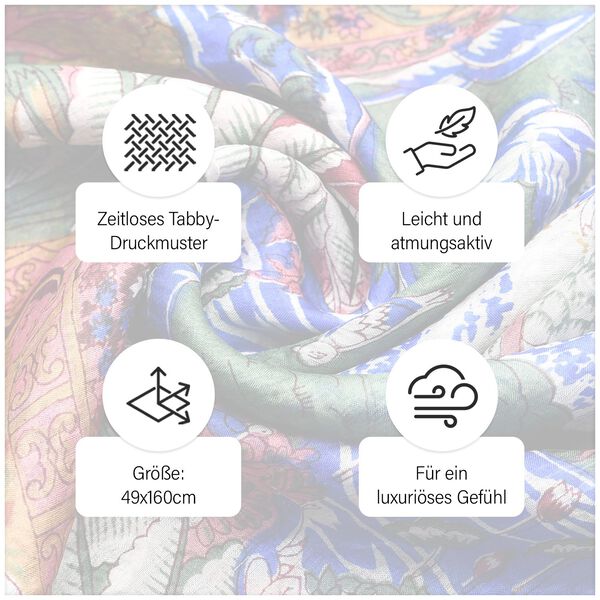 Schal aus Seide, dunkelrot image number 5