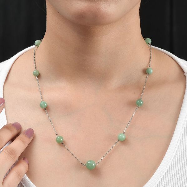 Grüne Aventurin-Halskette, 50 cm - 40 ct. image number 3