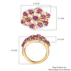 Afrikanischer Rubin (Fissure gefüllt) Ring, 925 Silber Gelbgold Vermeil (Größe 20.00) ca. 3.54 ct image number 6