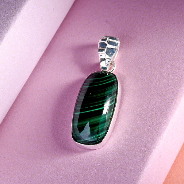 Malachit Anhänger 925 Silber ca. 13,80 ct image number 2