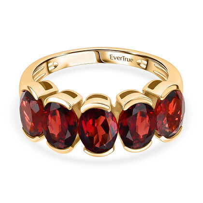 EVER TRUE Mosambik Granat Ring Nickelfreies Messing (Gr&ouml;&szlig;e 19.00) ca. 4,54 ct
