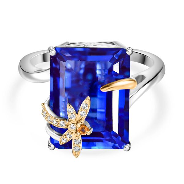 GP Trionfo Kollektion- Tansanit-Farbe Quarz, Citrin, Zirkon und Kanchanaburi blauer Saphir-Ring - 12,49 ct.