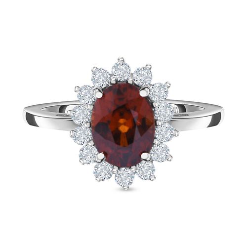 Sunset Zirkon, Weißer Zirkon Ringe 925 Silber rhodiniert (Größe 19.00) ca. 2.64 ct image number 0