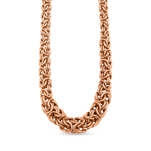 Liebesknoten byzantinische Halskette in ros&eacute;vergoldetem Silber