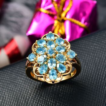 D'Joy Betroka blauer Apatit Ring - 2,57 ct.