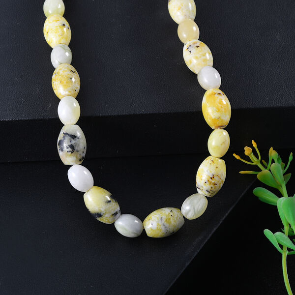 EVER TRUE Gelbes T&uuml;rkis, Serpentin Halskette ca. 45 cm 316L Edelstahl Gold ca. 285.00 ct image number 1