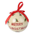 14er-Set Weihnachtskugeln in Geschenkbox, Weihnachtsmotiv, Durchmesser 7,5 cm, Beige und Rot image number 1