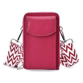 Crossbody Tasche mit RFID-Schutz, 11x6x17,5cm, Rot
