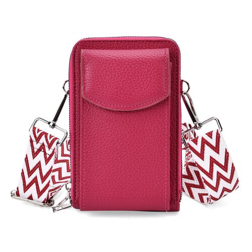 Crossbody Tasche mit RFID-Schutz, 11x6x17,5cm, Rot image number 0