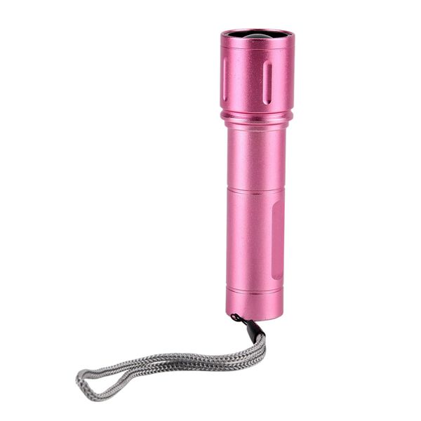 LIVMORE 6 in 1 LED-Taschenlampen aus Metall mit SOS Funktion, wiederaufladbar, 14x3,5cm, Rosa image number 7