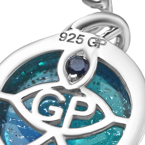 GP - Murano aus Italien, Wei&szlig;er Zirkon Ohrringe 925 Silber rhodiniert image number 7