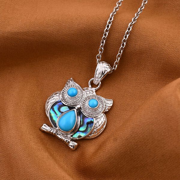 Royal Bali Kollektion- Sleeping Beauty Türkis und Abalone Muschel Anhänger - 2,32 ct. image number 2