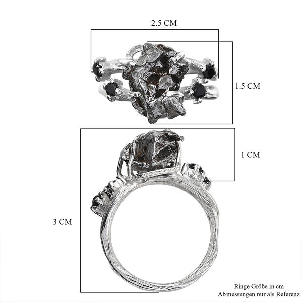 D'Joy Meteorit und schwarzer Spinell Ring - 16,25 ct. image number 6