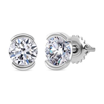 LUXURIANT SGL zertifizierte VS-EF Labor Diamant Ohrringe in 950 Platin - 1 ct.