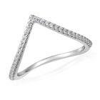 LUSTRO STELLA - weißer Zirkonia-Ring, 925 Silber rhodiniert (Größe 18.00) ca. 0,29 ct