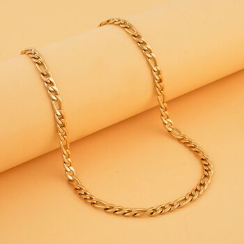 Figarokette, ca. 50 cm, 316L Edelstahl , ca. 27,50g, goldfarben