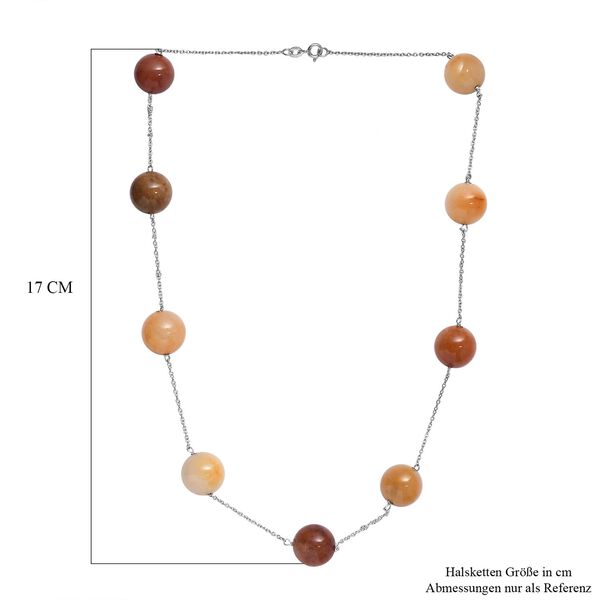 Mehrfarbige Honig Quarz-Halskette, 50 cm - 40 ct. image number 6